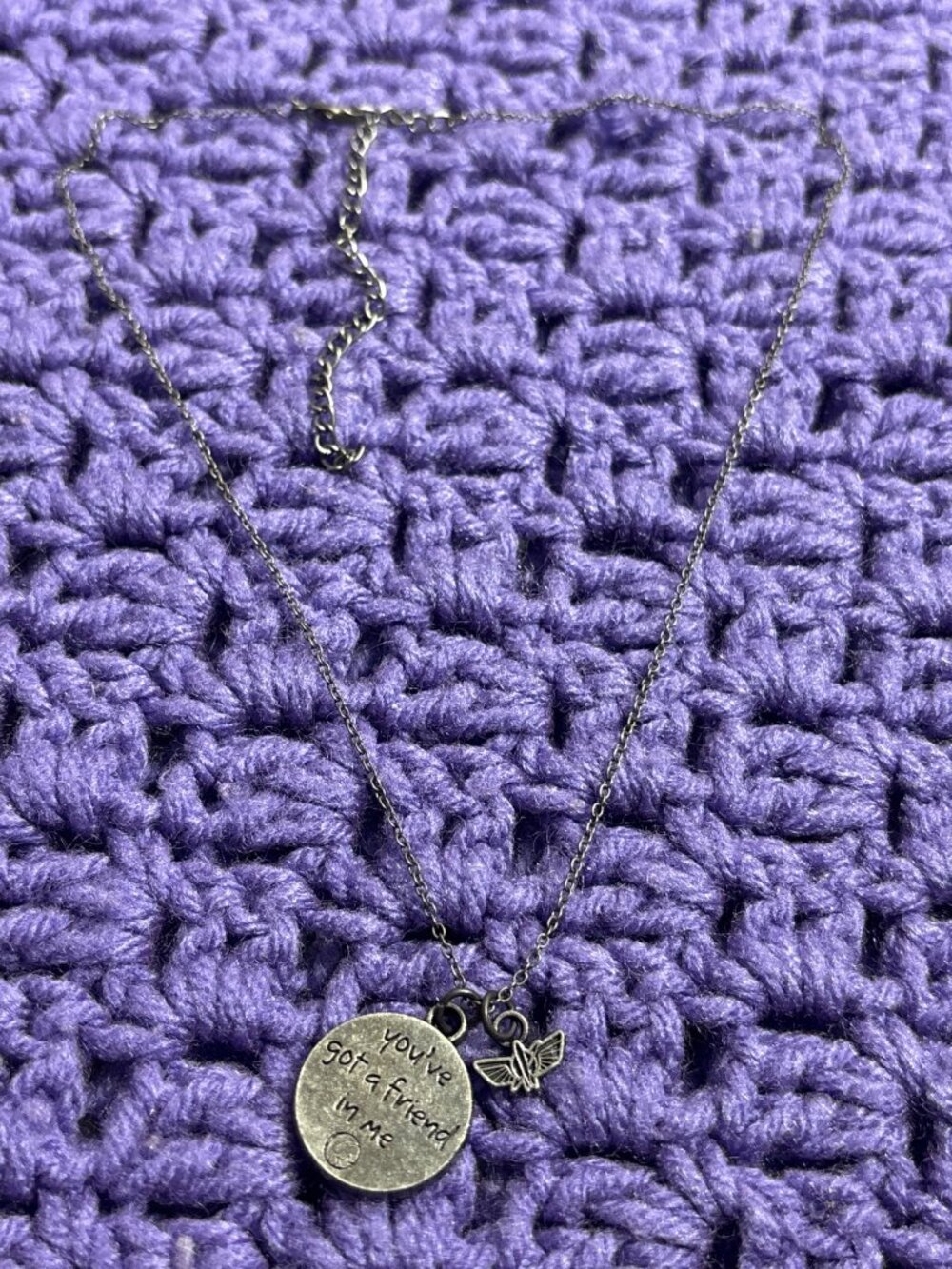 Disney Pixar Toy Story You've Got A Friend In Me Necklace 18 - 21 inches Long